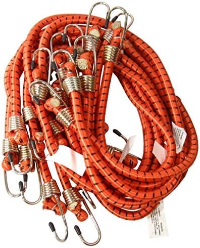 Heavy Duty 36" or 3' Long x 1/2" Dia Thick Bungee Cords Tie Down Cord Strap (10-Pc)