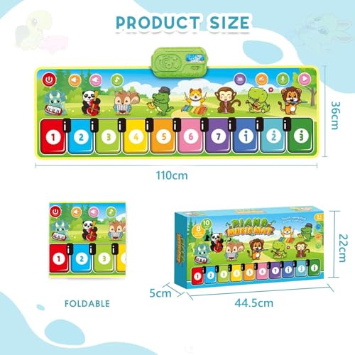 Tapete Musical Infantil Crianças Bebe Tapete Musical Antiderrapante 8 Timbres