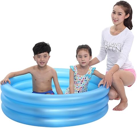 amazon 海の雨子供用プール蛍光三環円形プール 幼児用浴槽高32センチメートル直径120センチメートル ブルー プール おもちゃ