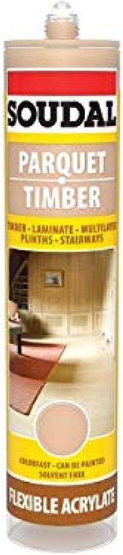 Soudal Parquet Flexible Joint Sealant 300ml Laminate Wood Floor Medium Oak