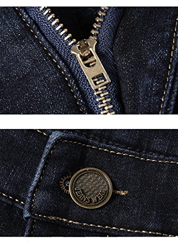 Olmecs Jeans Homme Droite Lâche Grande Taille Business Stretch Pantalon Décontracté Noir 34