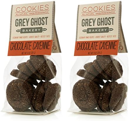 Grey Ghost Bakery Chocolate and cayenne Sweet Heat - Chocolate Cayenne Cookies 2x 8 oz bags (approx 24 cookies)