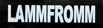 LAMMFROMM 2xLogos klein weiß/reflektierend für Julius K9® / Logo Klettlogo Austauschlogo K-9 Powergeschirr + IDC (IDC Baby1 +