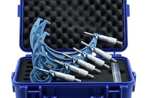 Shars 0-6" Premium Outside Micrometer 0.0001" Precision Solid Metal Frame Carbide Tip 6 pcs Set 303-2653N R