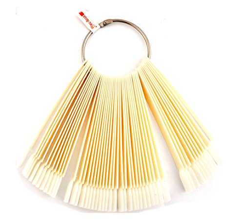Stop Nail 50Pcs False Nail Art Practice Board Tips Stick Polish Foldable Display Natural Dh-4054