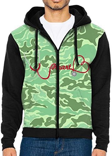 Papar Stethoscope Heart Nurse Athletics Men's Zip-front Hoodie Sweatshirt With Drawstrings M