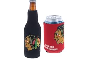 KOLDER NHL Hockey Team Color Logo Can & Bottle Holder Insulator Beverage Cooler Set