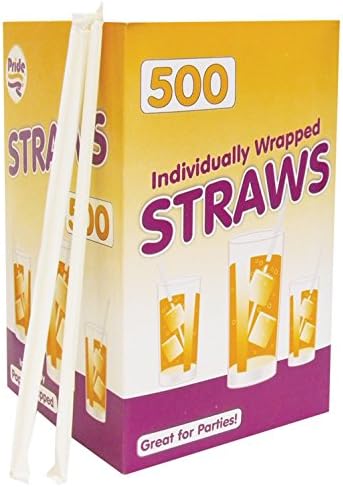 Individually Paper Wrapped Clear Straws- 500 ct.
