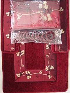 Amazon Com Doormats Bath Rugs Outdoor Mat Abstract Luxury Gold Pattern On Burgundy Beauty Bling Border Branch Bathroom Decor Rug 23 6 15 7 Home Kitchen