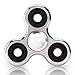 Fidget Spinner, TILO Spinner Fidget Tri-Spinner Fidget Toy Hybrid Bearing EDC Focus Toy Finger Top for Killing Time Spins 2-5 Min (Silver Aluminum Alloy)