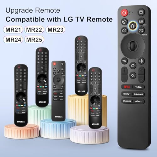 Para LG-Smart-TV-Mando, Magic Voz Remote para LG Smart TV NanoCell EVO QNED OLED QLED UHD, compatible con MR21、MR22、MR23、MR24、MR25