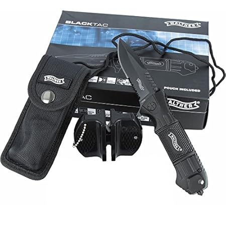 Walther Tactical SET Einhand-Messer 50715 + Tasche und Duo Messerschärfer