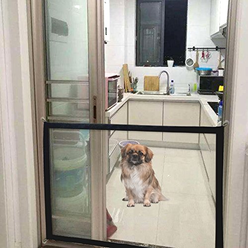 Magic Gate Portable Folding Safe Guard Install Anywhere,Animals Favorite Pet Retractable Safety Gate
