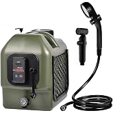 OYOOQO Portable Camp Shower 5-Gallon 8 Hours Battery Life Cordless Electric Rechargeable Food-Grade Water Tank for Camping Pr