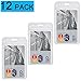 12 Pack ID Badge Holders Vertical Name Tags Hole Punched Zipper Waterproof Resealable Clear Plastic Labels Credit Card Holder for Employees Heavy Duty Pair(12 Pack-Vertical)