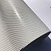 PEATOP Carbon Fiber Vinyl Wrap Bubble Free Air Release 4D Texture Sheet Roll Film Anti-Wrinkle White (60