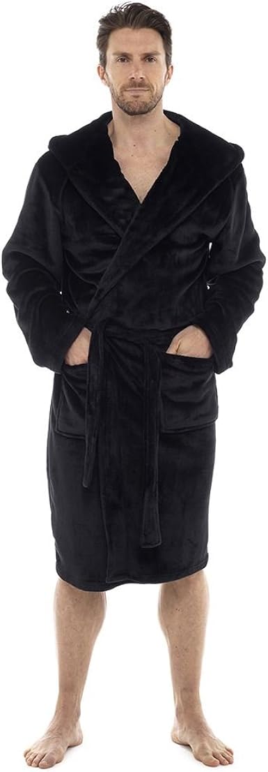 mens thick fluffy dressing gown