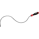 Performance Tool W83192 Flexible Micro Long Neck Magnetic Pickup Tool | Super narrow 4mm head. Fits bore holes. Flexible shape-holding shaft. Magnetic grabber picks up bolts and metal debris