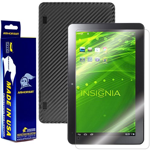 ArmorSuit MilitaryShield - Insignia Flex 10.1 NS-14T004 (2013) Screen Protector + Black Carbon Fiber Full Body Skin Protectorw/ Lifetime Replacements