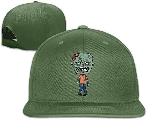 Ugly Zombie Rock Climbing Classic Cotton Adjustabl Baseball Plain Cap,Hip Hop Baseball Cap ForestGreen