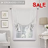 H.VERSAILTEX Thermal Insulated Blackout Curtain, Adjustable Tie Up Shade (Rod Pocket Panel for Small Window)-42