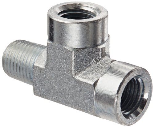 Eaton Aeroquip 2092-4-4S Steel Pipe Fitting, Run Tee, 1/4" NPT Male x NPT Female x NPT Female - Thumbnail 3