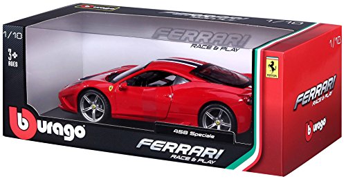 Bburago 1:18 Scale Ferrari Race and Play 458 Speciale Diecast Vehicle (Colors May Vary) - Thumbnail 3