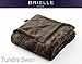 Brielle Home Nesting Faux Fur Warm & Stylish Soft Luxurious Reversible Throw, Tundra Swan