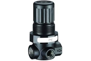 MOLLIFII Compressed Air Regulator, Aluminum, 1/4 in NPT, 15 cfm, 300 psi Max Op Pressure, Nonrising, Mfr: 4ZM08-A