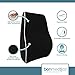 bonmedico Orthopedic Lumbar Support Pillow, Back Cushion With Memory Foam, Back Pillow For Back Support And Back Pain Relief, Ergonomic Lumbar Pillow For Car, Home, Office-Chair, Black, Small