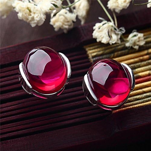 Mkxiaowei Jewelry Earrings 925 Pure Banhong corundum earrings Blue corundum Earring Lady Earrings