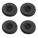 Bingle Ear Cushions Leatherette Spare Replacement for Plantronics Supra Plus Encore and Most Standard Size Office Telephone Headsets H251 H251N H261 H261N H351 H351N H361 H361N (4 Pack)(BEC-LTH4)