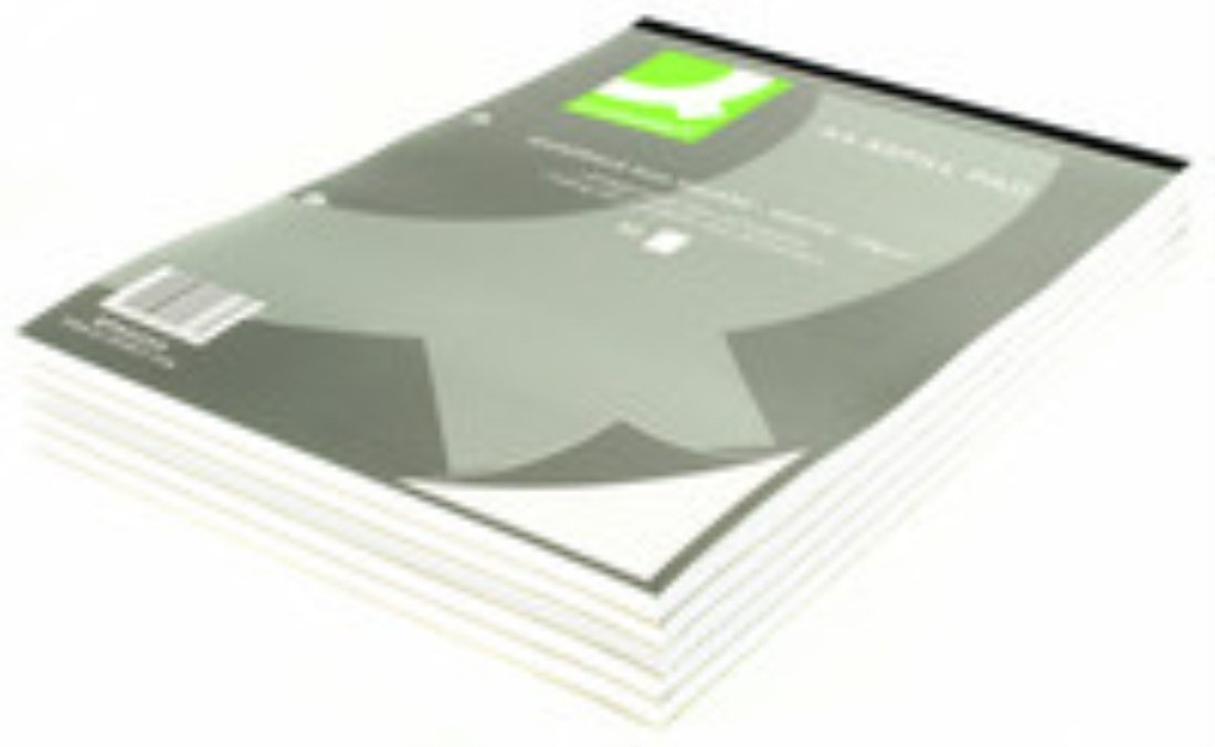 Q-Connect Quadrille Ruled Head Bound Refill Pad 80 Pages,White,A4 (Pack of 10)