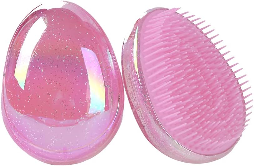 VinBee Detangler Hair Brush for Women Girls and Kids Mini Hairbrush for Wet & Dry Hair Comb Compact-Travel Brush Hair-Kids Hair Brush(Starry sky pink)