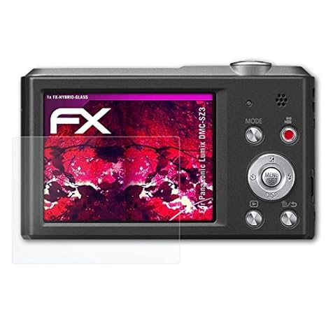 atFoliX Glasfolie kompatibel mit Panasonic Lumix DMC-SZ3 Panzerfolie, 9H Hybrid-Glass FX Schutzpanzer Folie