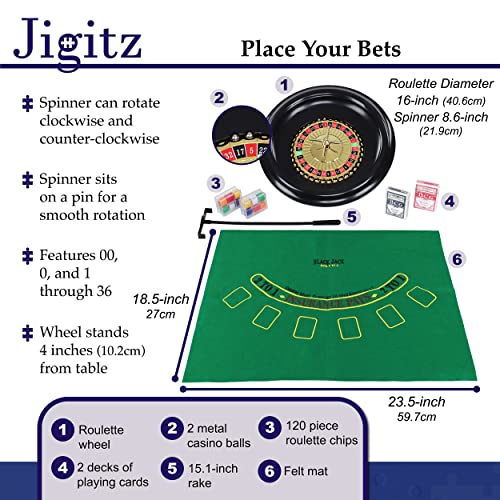 40.6cm Roulette and Blackjack Set Buy Deluxe Roulette Set with Accessories Online Nepal | Ubuy