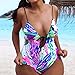 Leadmall Women Sexy Monokini Bikini – Ladies Colorful Floral Print One Piece Swimsuit – Deep V Neck Bathing Suitthumb 1