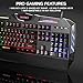 ENHANCE Infiltrate KL1 LED Gaming Keyboard – Multi Color Backlit Keyboard with 2 Lighting Modes, Spill Resistant Design, USB Braided Cable – 19 Key Rollover, Anti-Ghosting, Multimedia Keysthumb 1