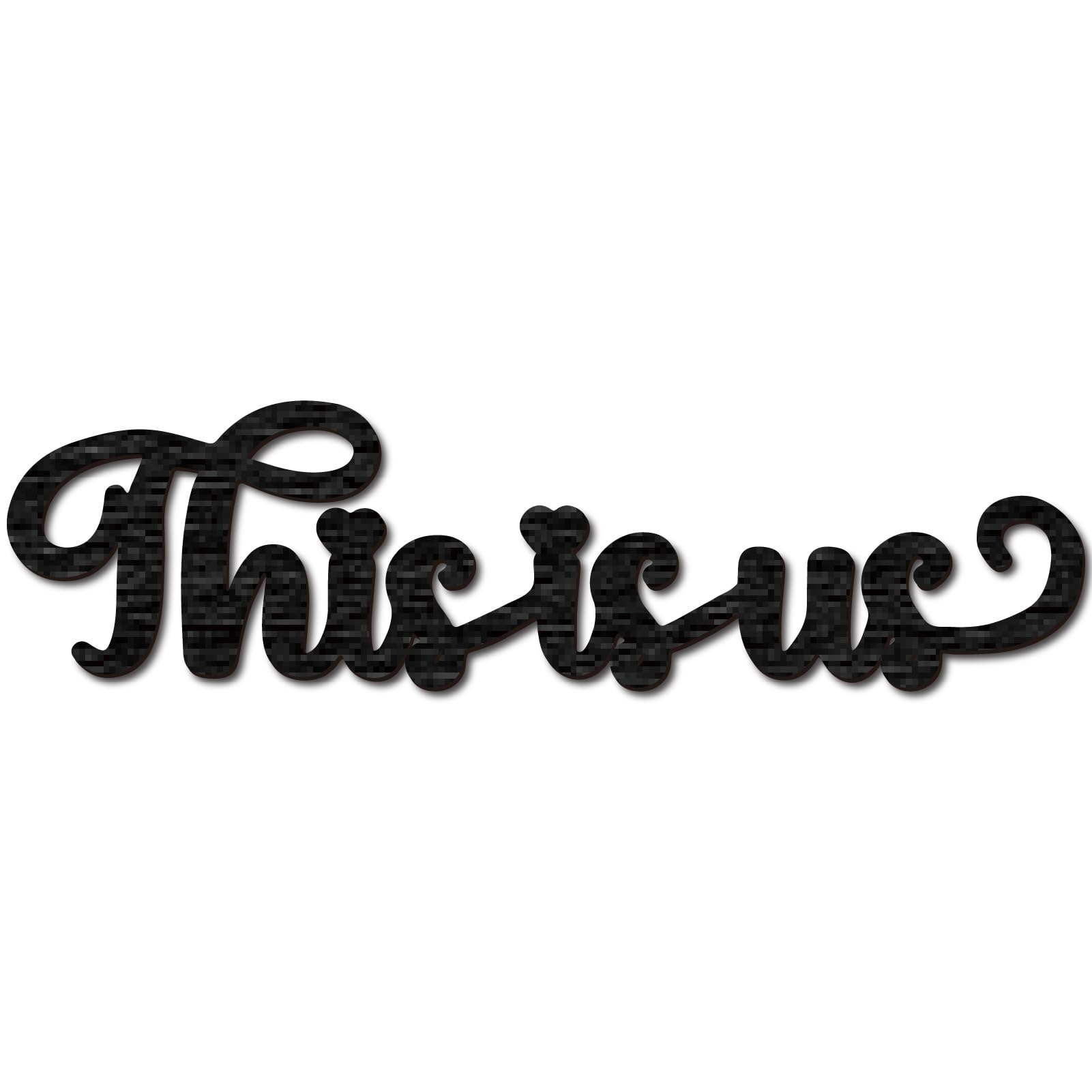 CREATCABIN This Is Us Word Cutout Sign Wood Wall Art Decor Word Sculpture Wooden Laser Cut Unfinished Sign Slices Crafts DIY Letters Sign Ornaments for Personalized Wreath Home Door Party 12 x 3Inch