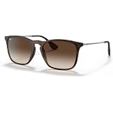 Ray-Ban RB4187 Chris Square Sunglasses | In Transparent Brown, Transparent Green &amp; Light Havana. Polarized options available. Lightweight durable frame.