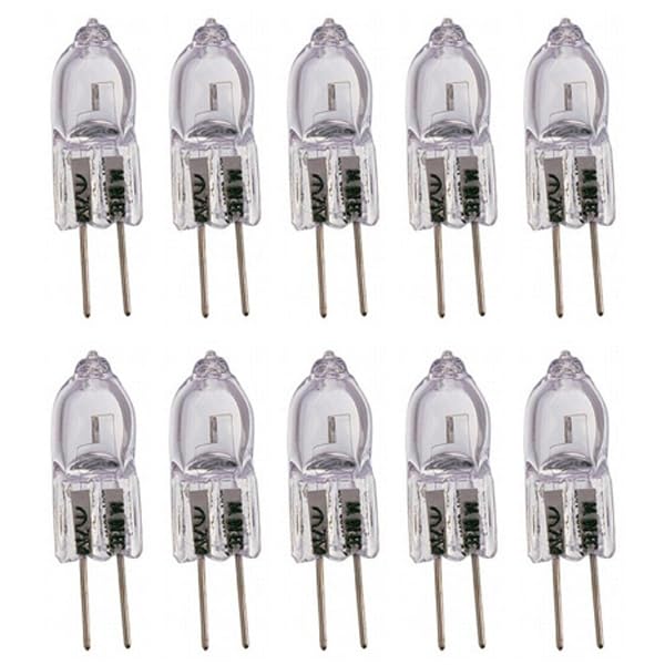 Lampwise 10x 12v Halogen G4 Capsule, 10W - Clear UV Block Warm White 2700K