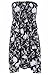 New Womens Aztec Skull Tye Dye Paisley Printed Boob Tube Sheering Tops 8-22 ( Skull Rose, 2X )