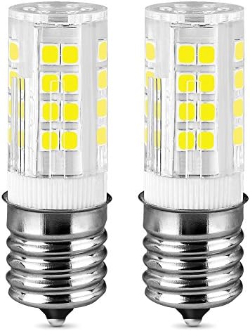 E17 Led Bulb, Aishangni Intermediate Base Led Bulb Appliance Bulb Dimmable 4W Daylight White 6000K, Low Power Consumption, Long Lifespan,450LM,AC110-130V for Home, Kitchen,Light Fixtures (2- Pack)