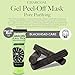 Black Charcoal Peel Off Face Mask Set, Blackhead Remover, Deep Cleansing for Acne, Anti-Aging: Pore Purifying Nose Strips (X6) + Facial Black Sheet Masks (X5) + Exfoliating Gel Peel Off Mask (100 mL)