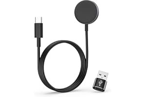 MoKo Type C Galaxy Watch Charger for Samsung Galaxy Watch 8/8 Classic/7/Ultra/6/6 Classic/5/5 Pro/4/3/Active2/FE, Magnetic Ch