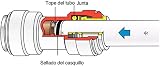 John Guest Reducing Straight Connector 3/8" to 1/4" Push-Fit Speedfit PI201208S view 5
