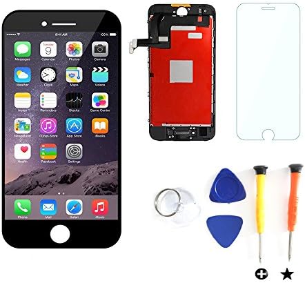 Litsped iPhone7 LCD Screen Display Digitizer Touch Screen Replacement kit with Frame Repair Tools for 4.7inch (iPhone 7 Black) …