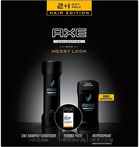 AXE Messy Look Hair Gift Pack, 3 ct, 2 in 1 Gift Pack Hair Edition