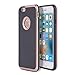 Arae iphone 6s Case, iphone 6 Case [Shock-Absorption] Hybrid Dual Layer Protective Case,Drop Protection [Brushed Metal Texture] cover for Apple iphone 6 / 6s - Rose gold