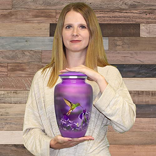 Trupoint Memorials Cremation Urns for Adult Hummingbird Urn Handcrafted Cremation Urn, Large